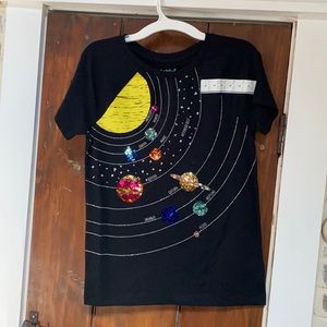 Girls large planet t-shirt